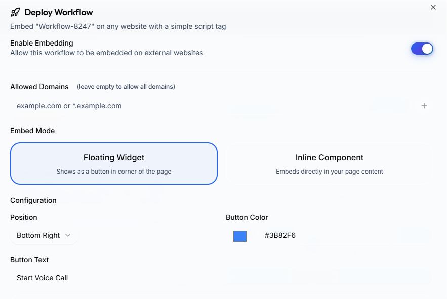 Save configurations